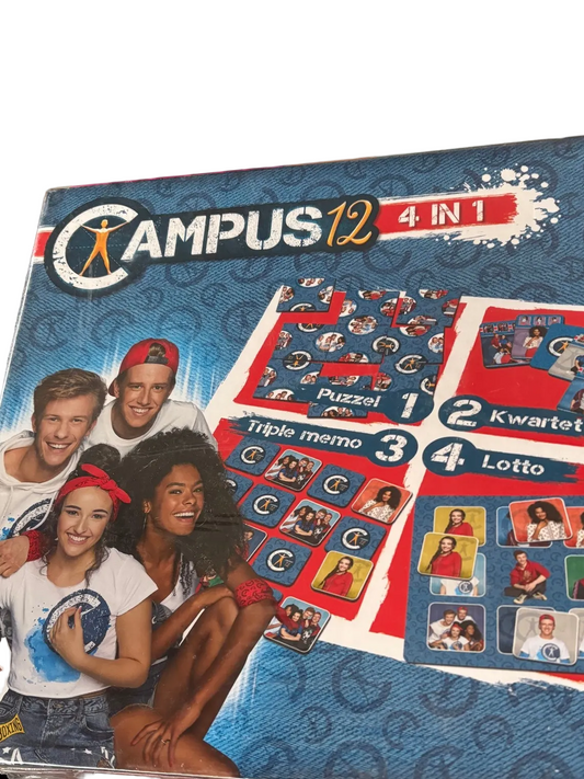 Joc de familie Campus 12 cu Memo, Puzzle, Lotto și Quartet