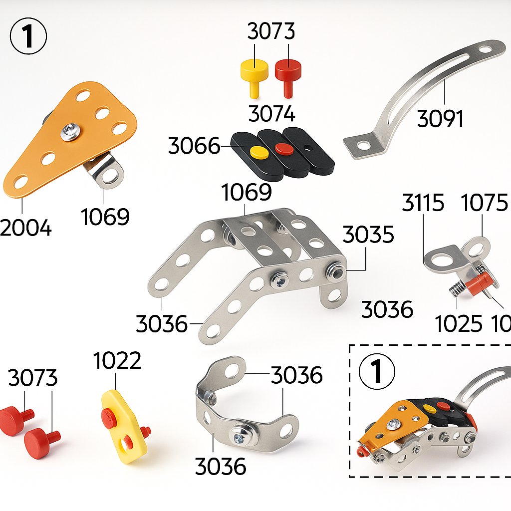 ⸻
Vehicul Metalic de Construit – Off-Road 128 Piese | Joc STEM pentru Copii 8+