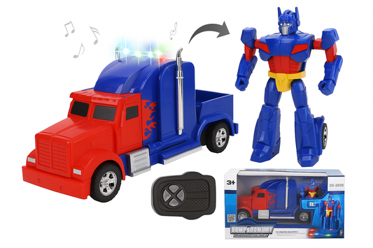 Camion Robot Transformabil 2 în 1 cu Telecomandă, Lumini și Sunete - MaraBox