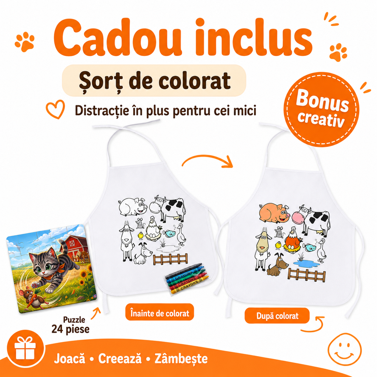 Puzzle Fermă cu Pisica Mara — 24 Piese, 3-6 Ani