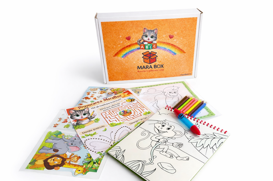 Kit activități copii 3-6 ani pentru călătorii, fără ecran, MaraBox