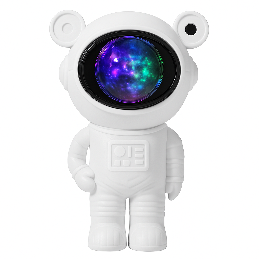 Proiector Astronaut Galaxy Light cu muzică Bluetooth, telecomandă și efect cer înstelat – lampă de atmosferă pentru copii și adulți - Mara Box