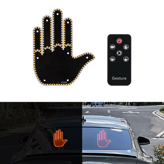Semn LED auto cu telecomandă, 5 gesturi luminoase, semnalizare sigură în trafic, USB reîncărcabil - Mara Box
