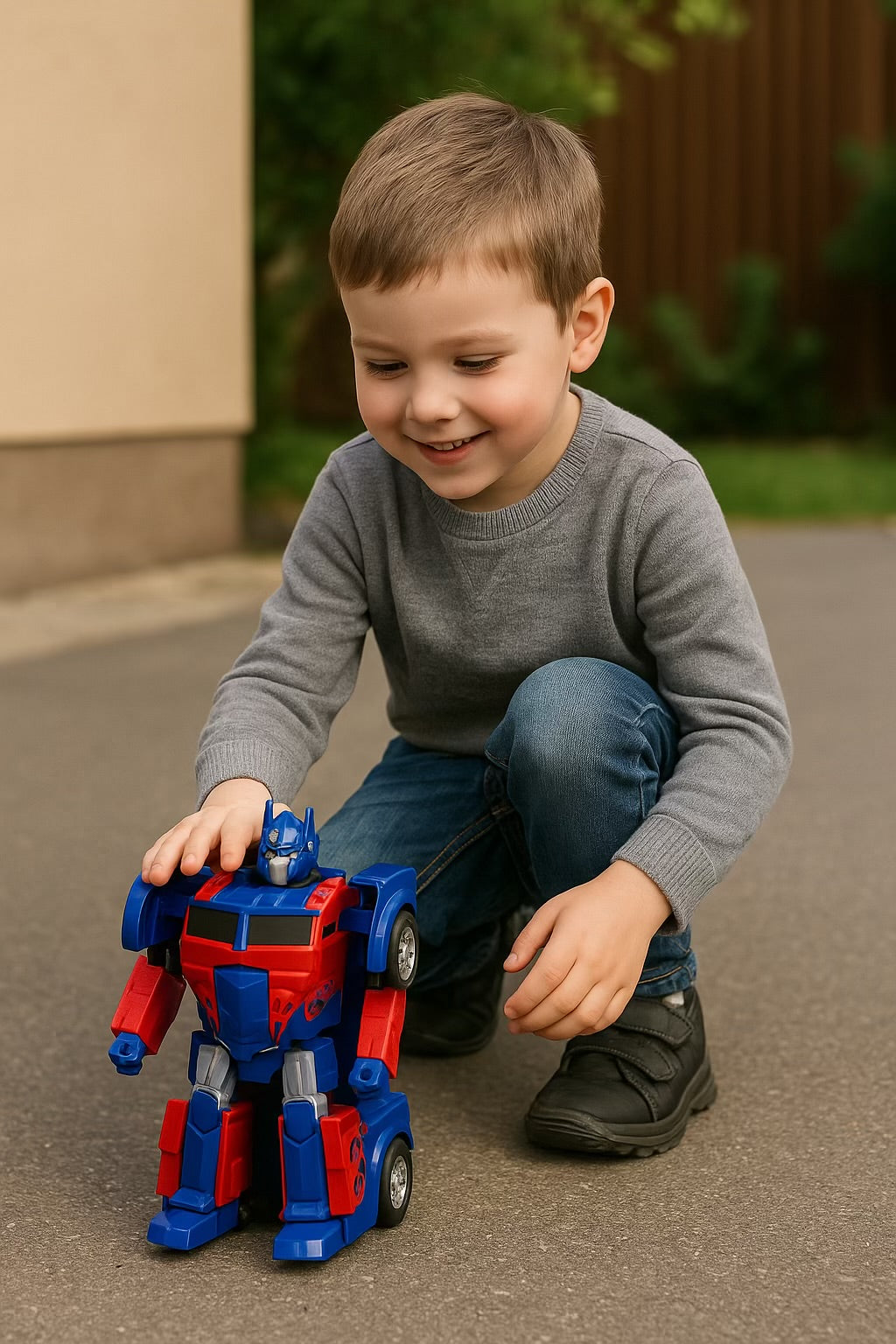 Camion Robot Transformers Optimus Prime 2in1 cu Telecomandă și Transformare Automată - Mara Box
