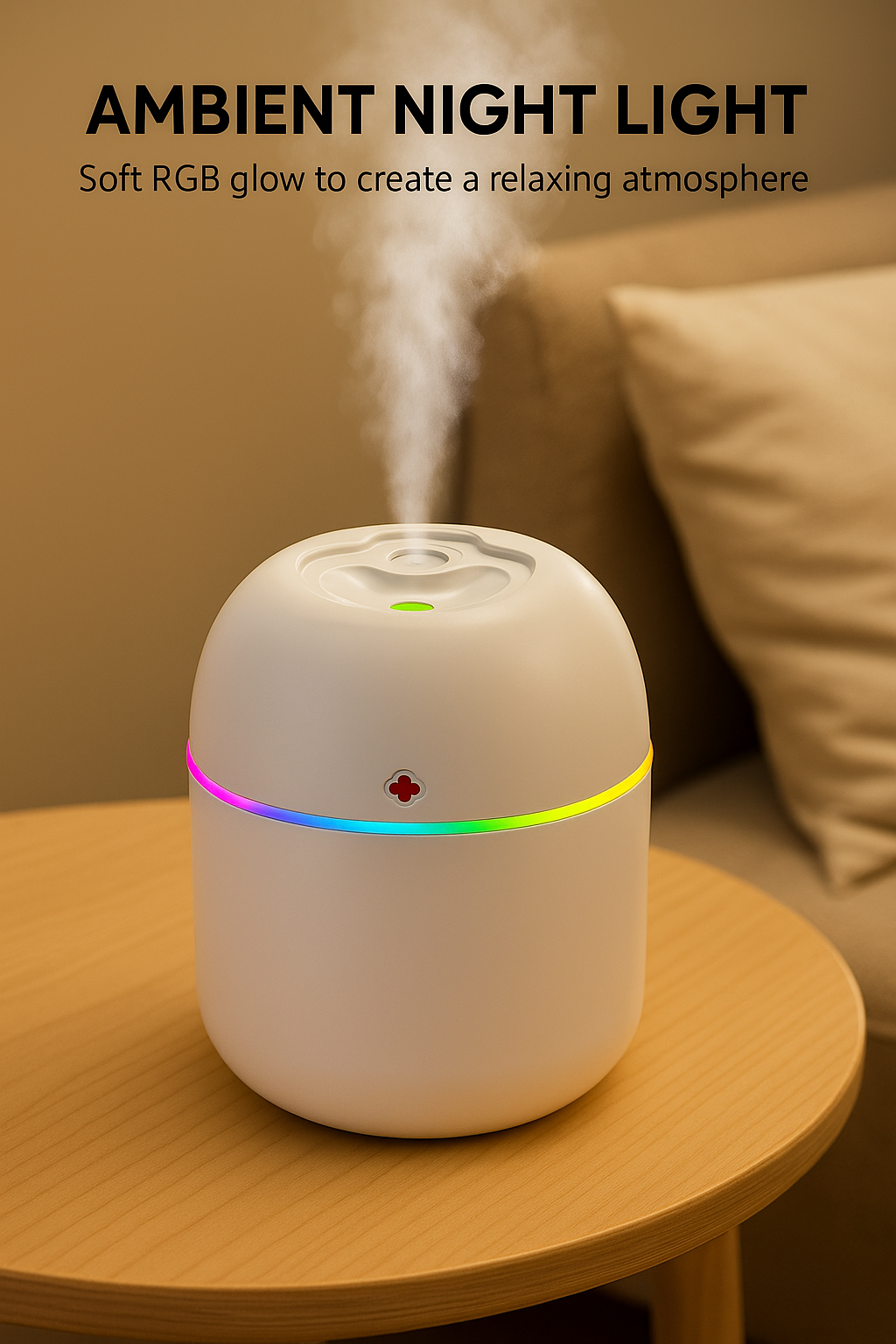 Pachet 2+1 gratis- Umidificator &Difuzor aromaterapie  200 mlLED RGB 7 culori ultrasilentios - Mara Box