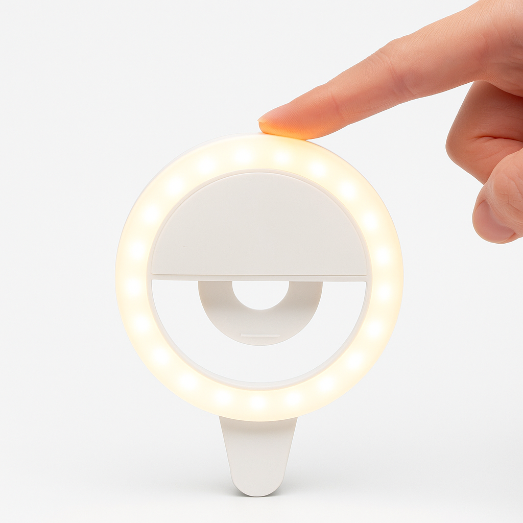 Lumină Selfie LED cu 36 LED-uri – Mini Ring Light USB, 3 Trepte, Clip Universal pentru Telefon, Laptop, Machiaj, TikTok, Vlogging