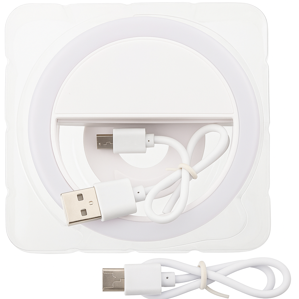 Lumină Selfie LED cu 36 LED-uri – Mini Ring Light USB, 3 Trepte, Clip Universal pentru Telefon, Laptop, Machiaj, TikTok, Vlogging