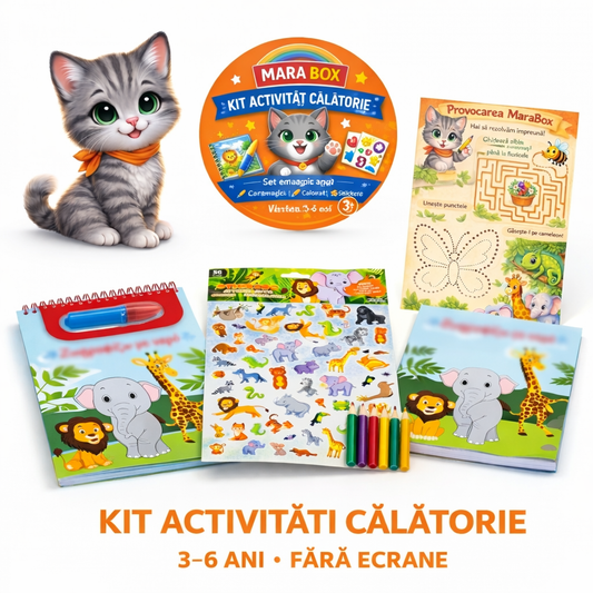 Kit activitati copii masina 3–6 ani fara ecran MaraBox
