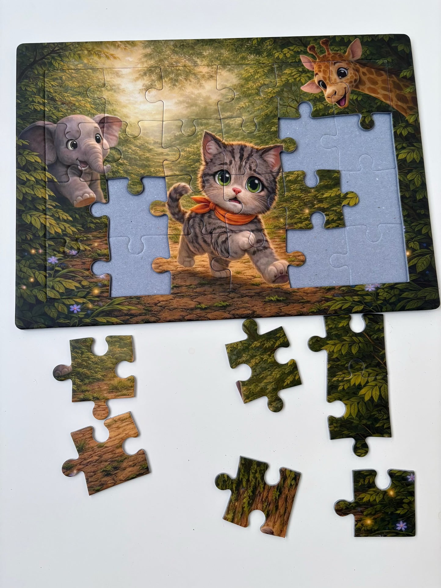 Puzzle Jungla cu Pisica Mara — 24 Piese, 3-6 Ani | MaraBox