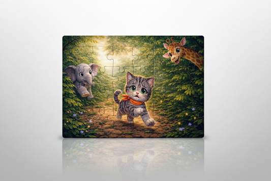 Puzzle Jungla cu Pisica Mara — 24 Piese, 3-6 Ani | MaraBox